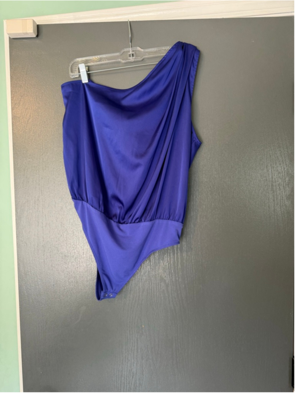 Women's Express Purple One-Shoulder Bodysuit Size L